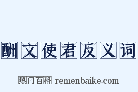 酬文使君反义词是什么意思的图片